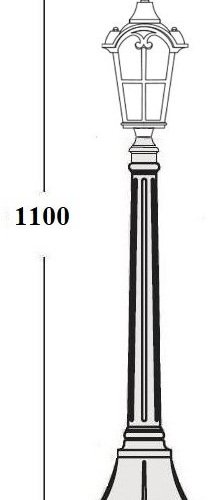 Наземный фонарь Oasis Light PORTO 86107 R