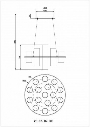Подвесной светильник Wertmark Paula WE157.16.103 Подвесной светильник Wertmark Paula WE157.16.103