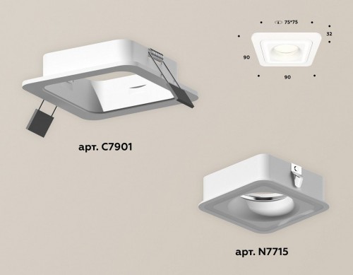Встраиваемый светильник Ambrella light Xc7901 XC7901011