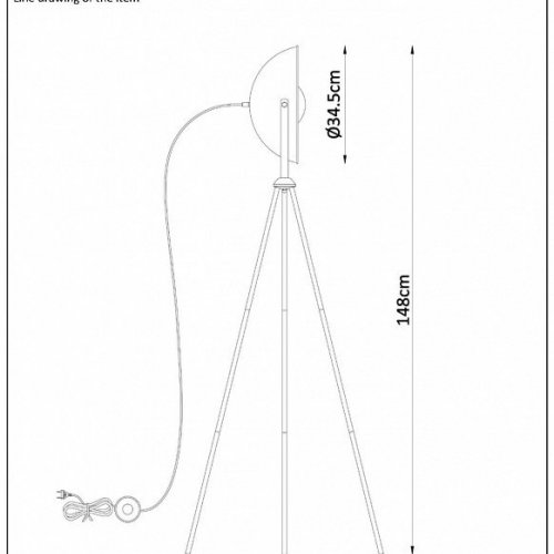 Торшер Lucide Alvaro 05730/01/30