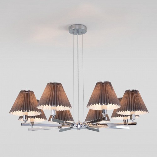 Подвесная люстра Eurosvet Peony 60136/8 хром/графит Подвесная люстра Eurosvet Peony 60136/8 хром/графит