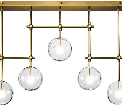 Потолочная люстра DeLight Collection Globe Mobile KG0835P-7A brass