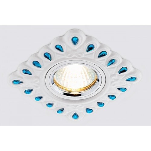 Точечный светильник Ambrella light Дизайн С Узором И Орнаментом Гипс D5550 W/GR