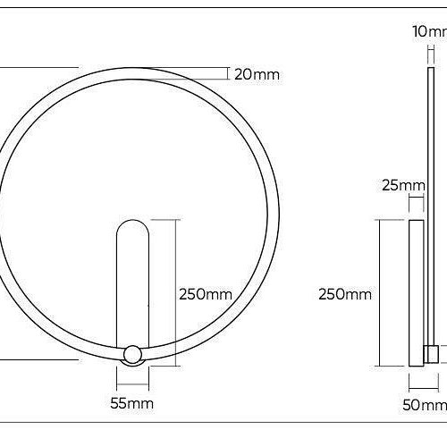 Настенный светильник ROUND DK5035-BK