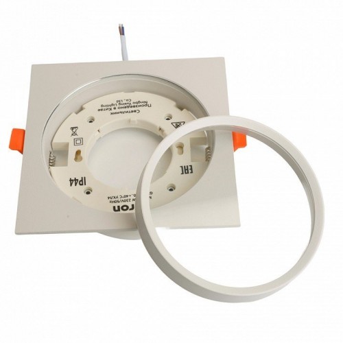 Светильник встраиваемый Feron DL705 потолочный GX70 белый квадрат IP44 51107