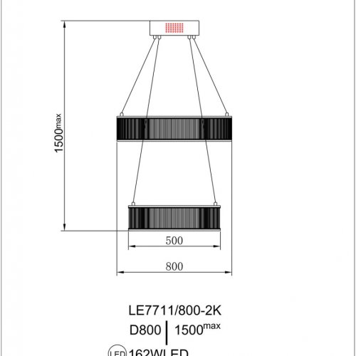 Подвесная люстра Lumiere LE7769/800-2K Gold