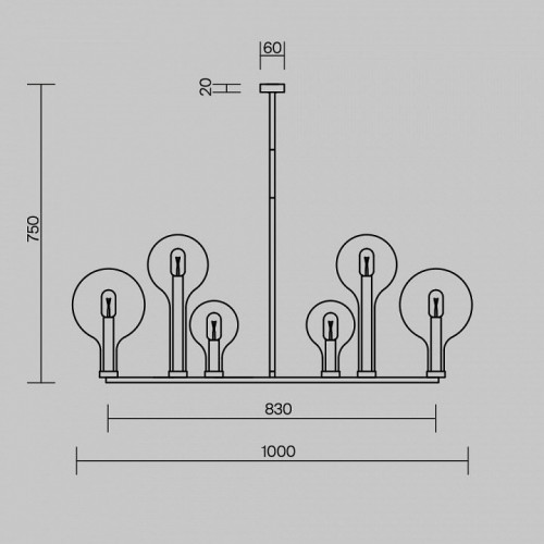Потолочная люстра Maytoni Status MOD333PL-06BS1
