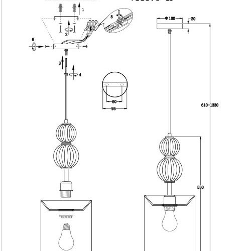 Подвесной светильник Brumi V11876-1P Подвесной светильник Brumi V11876-1P