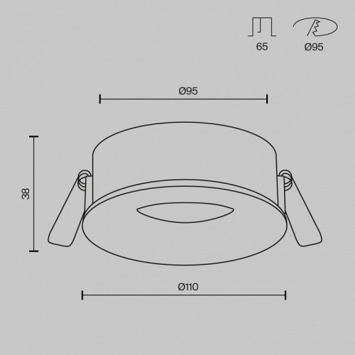 Встраиваемый светильник Maytoni Technical Slim DL027-GX53-MG