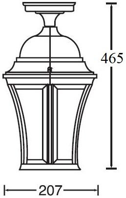 Потолочный светильник уличный Oasis Light ASTORIA 1 L 91305LA Bl
