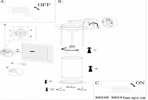 Уличный настенный светильник Eglo Valdeo 96239