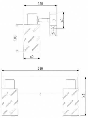 Спот Eurosvet Fente 20090/2 белый/хром