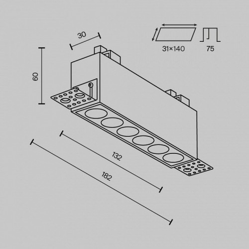 Точечный светильник Maytoni Points DL065-12W3-6K-TRS-W Точечный светильник Maytoni Points DL065-12W3-6K-TRS-W