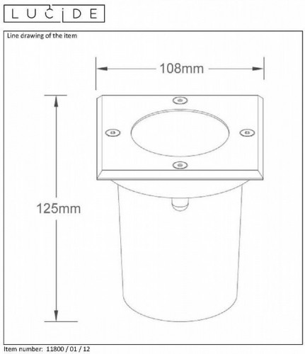 Ландшафтный светильник Lucide Biltin 11800/01/12