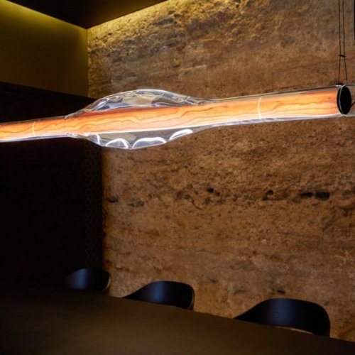 Подвесной светильник DeLight Collection Dune 9118P gold/clear