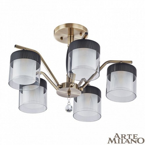Потолочная люстра Arte Milano Napoli-2646 332646/5 AB+BK Потолочная люстра Arte Milano Napoli-2646 332646/5 AB+BK