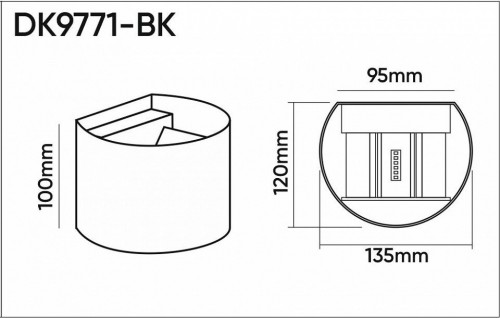 Уличный настенный светодиодный светильник Denkirs Malbec DK9771-BK