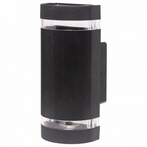 Светильник садово-парковый Feron.ONE DH1702-P, на стену вверх/вниз, 2*GU10 220-240V, черный пластик