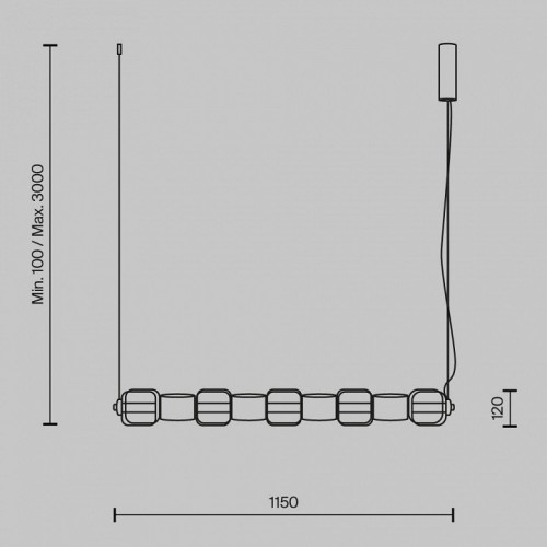 Подвесной светильник Maytoni Ritmo MOD381PL-L45B3K Подвесной светильник Maytoni Ritmo MOD381PL-L45B3K