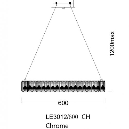 Подвесная люстра Delaina LE3012/600 CH