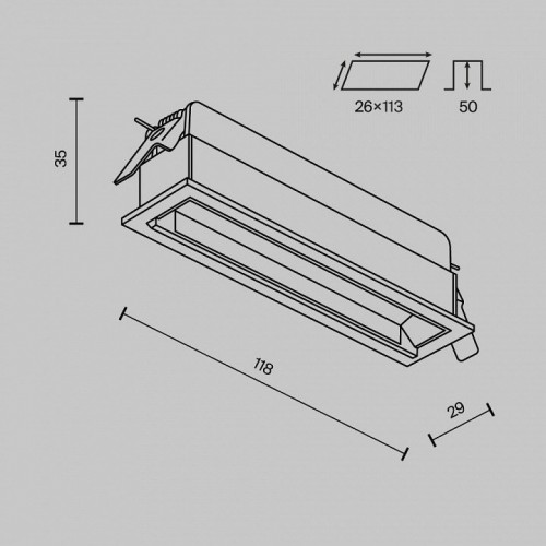 Точечный светильник Maytoni Parete DL100-6W2.7-3-4K-B