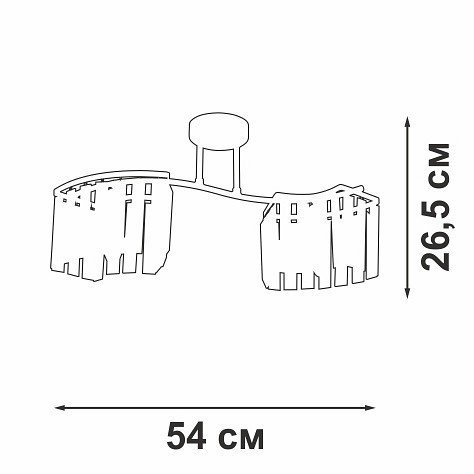 Потолочная люстра Vitaluce V5884-0/2PL Потолочная люстра Vitaluce V5884-0/2PL
