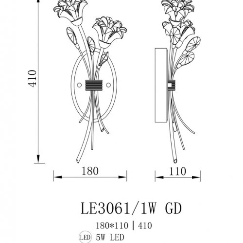 Бра Octavia LE3061/1W GD