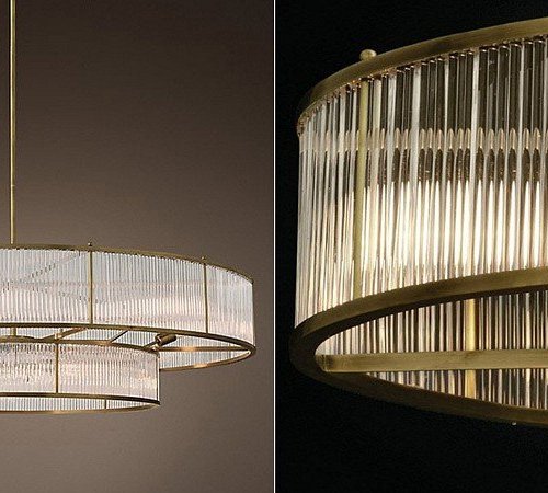 Люстра на штанге Imperiumloft RH Marais Round Chandelier D80 40,2668