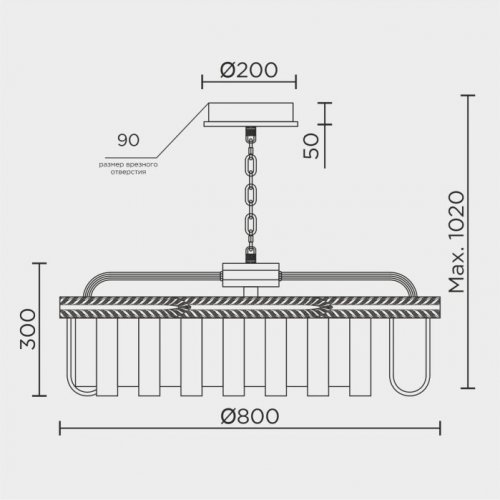Подвесная люстра  ML.9542.800 GD