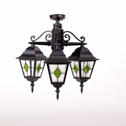 Потолочный светильник уличный Oasis Light QUADRO M lead GLASS 79970MAlgG/3 Bl Потолочный светильник уличный Oasis Light QUADRO M lead GLASS 79970MAlgG/3 Bl