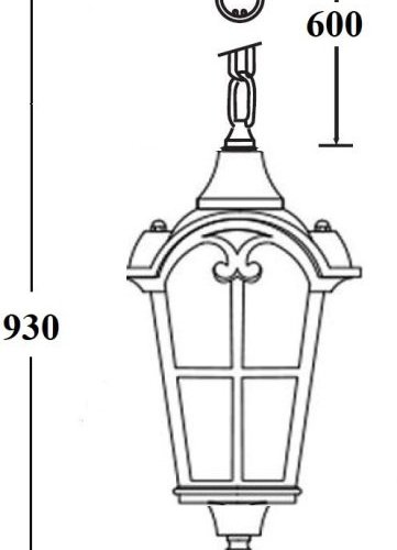 Уличный светильник подвесной Oasis Light PORTO 86105 Bl