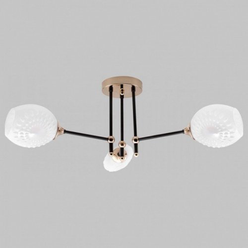 Потолочная люстра IMEX MD.4144-3-S-BK+FGD Потолочная люстра IMEX MD.4144-3-S-BK+FGD