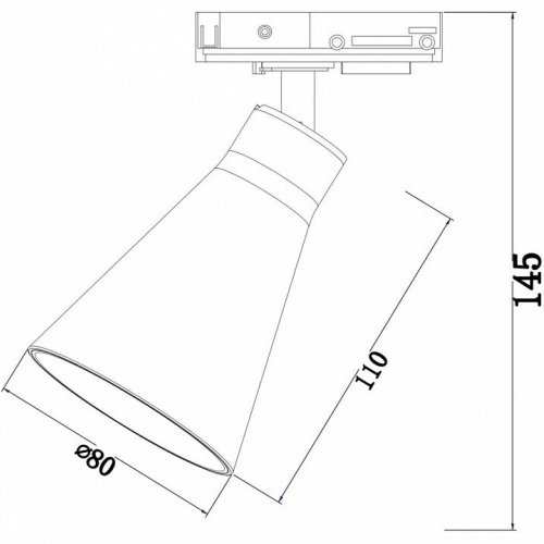 Светильник на штанге Maytoni Track lamps 2 TR022-1-GU10-B
