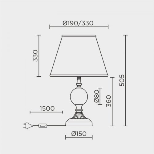 Интерьерная настольная лампа  L9923 GD