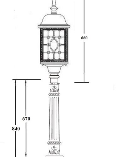 Наземный фонарь Oasis Light LONDON L 64807L Е10 Bl
