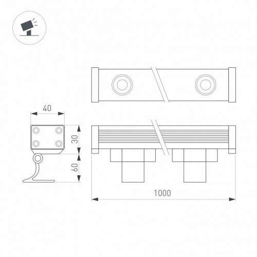 Настенный прожектор Arlight AR-LINE 041732 Настенный прожектор Arlight AR-LINE 041732