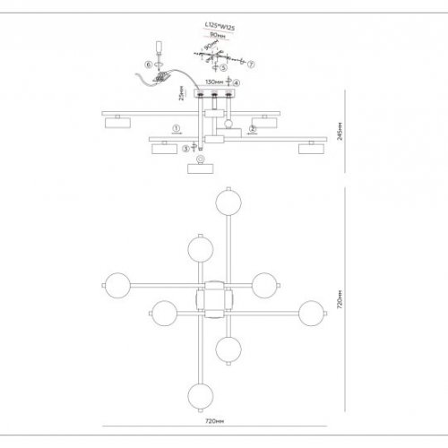 Потолочная люстра Comfort FL51752
