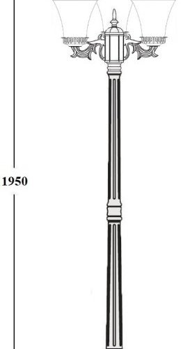 Наземный фонарь Oasis Light ELBA 86408B/15 Bl