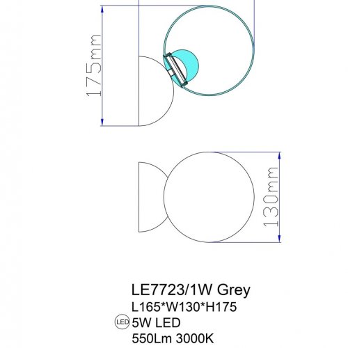 Бра Molecule LE7723/1W Chrome