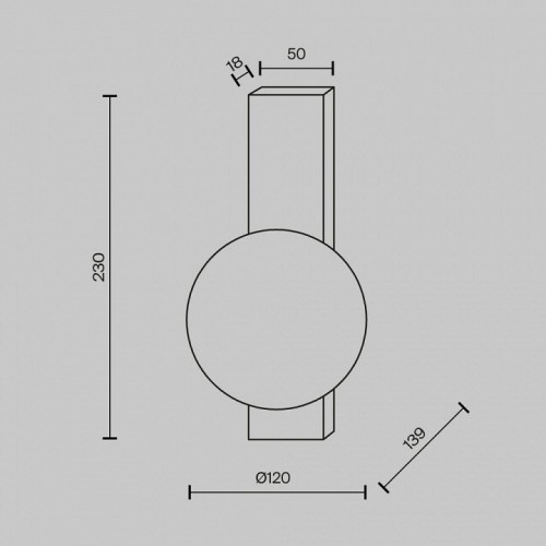 Бра Maytoni Lunella MOD470WL-01BS