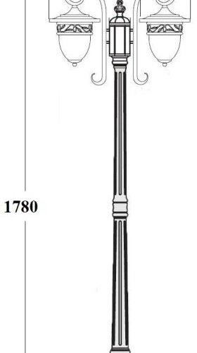 Наземный фонарь Oasis Light KRAKOV 1 L 87208LA/18L Gb Наземный фонарь Oasis Light KRAKOV 1 L 87208LA/18L Gb