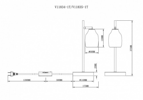Интерьерная настольная лампа Moderli Adalina V11834-1T