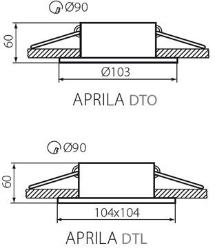 Точечные светильники Kanlux APRILA DTL-W 26739