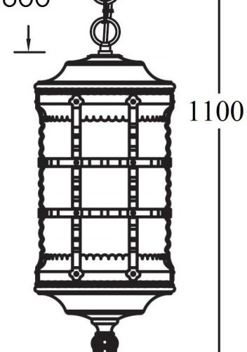 Уличный светильник подвесной Oasis Light BARSELONA 81205 cover Bl