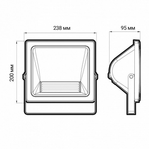 Настенно-потолочный прожектор Jazzway  PFL -AS-   50w 4000K IP65