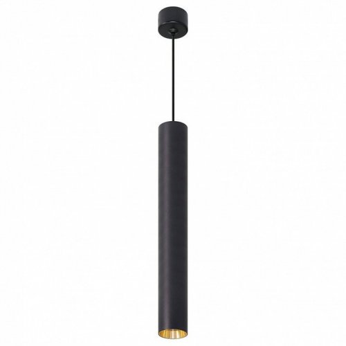 Светильник потолочный Feron ML1018 Barrel levitation на подвесе MR11 35W 230V, черный + золото 40*250 51387