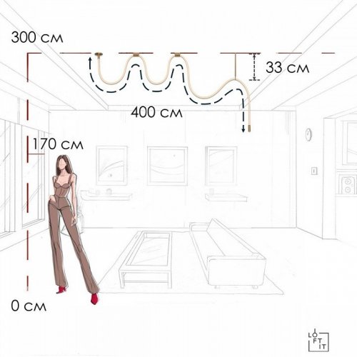 Подвесной светильник Loft IT Thread 10388B Brass