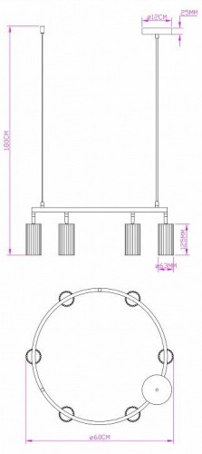 Подвесная люстра Moderli Cora V11603-6P