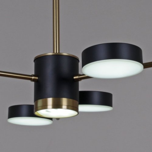 Потолочная светодиодная люстра Reluce 06369-0.3-06 COP+BK Потолочная светодиодная люстра Reluce 06369-0.3-06 COP+BK