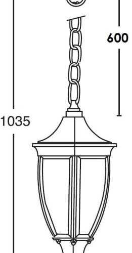 Уличный светильник подвесной Oasis Light COVENTRY 91505 Bl
